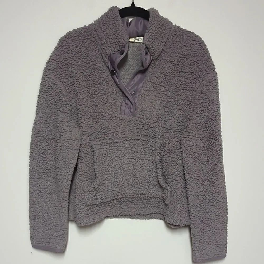 Wallflower Purple Sherpa Pullover